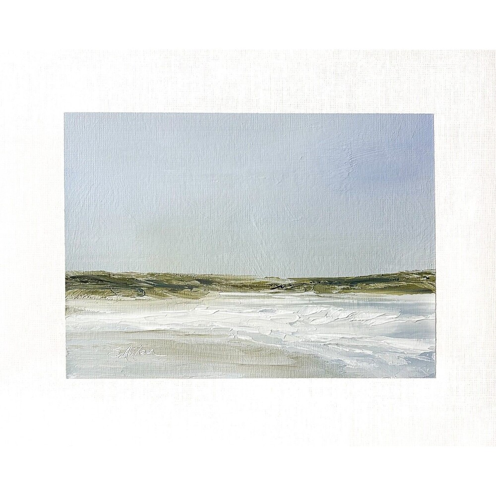 8x10 Original Oil Landscape Painting Seascape Atmospheric Ocean Coastal Signed